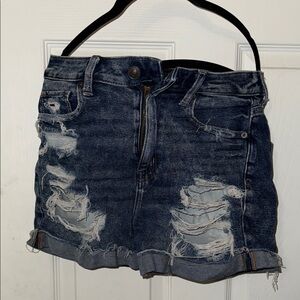 American Eagle Outfitters Ripped Blue Jean Shorts